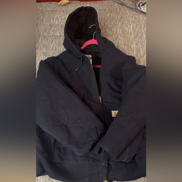 Carhartt Men's Navy large Hooded Jacket - Picture 2 of 8